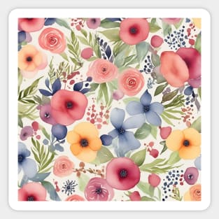 Watercolor Floral pattern Sticker
